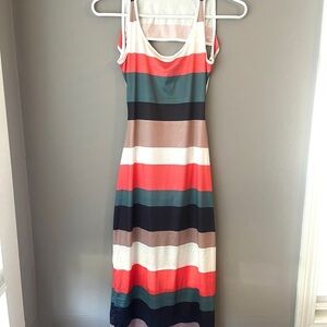 Striped Multicolor Sleeveless Dress